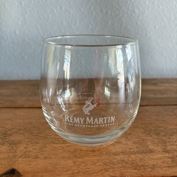 Remy Martin Round Lowball Glass Rocks Fine Champagne Cognac Barware - Picture 1 of 6